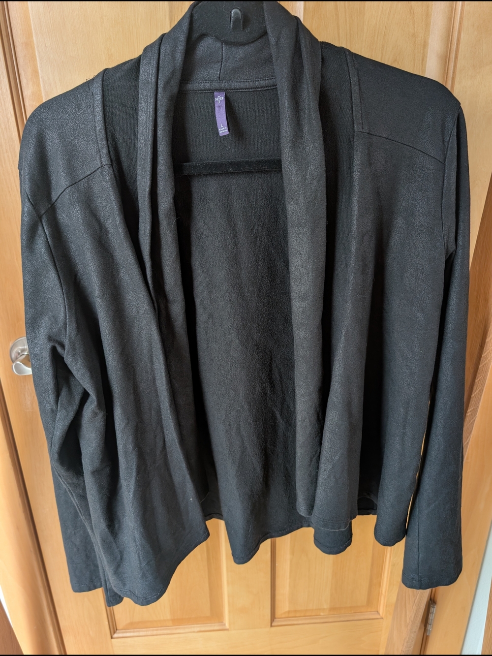 NYDJ Black Shimmer Open Cardigan